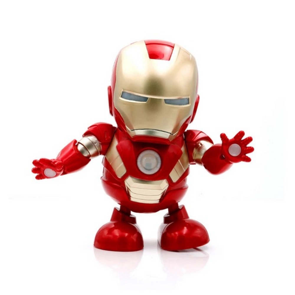 Dancing Music Avenger Iron Man Captain America Robot LED Action Figure Toys Gift
